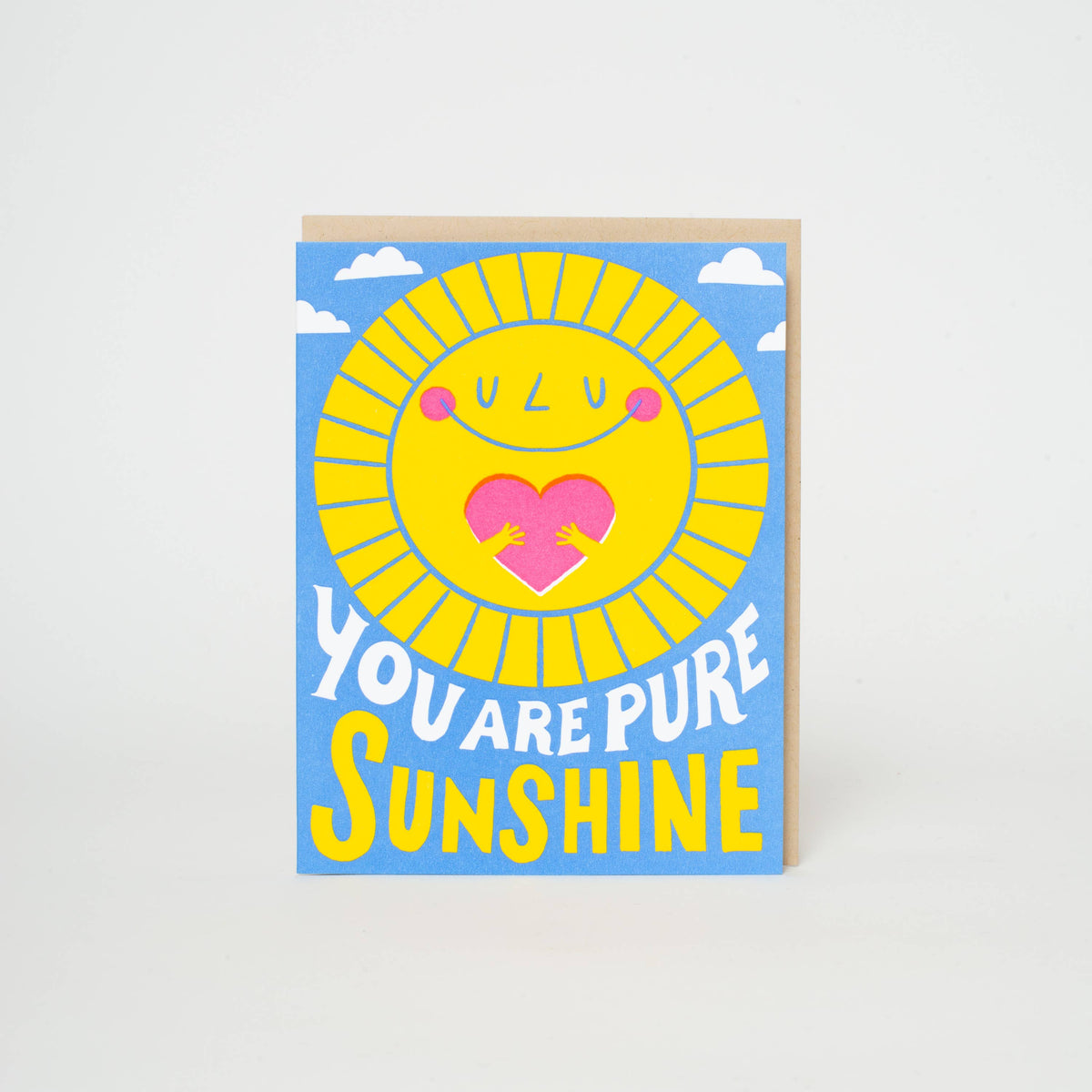 Pure Sunshine Love Letterpress Greeting Card by Hello!Lucky