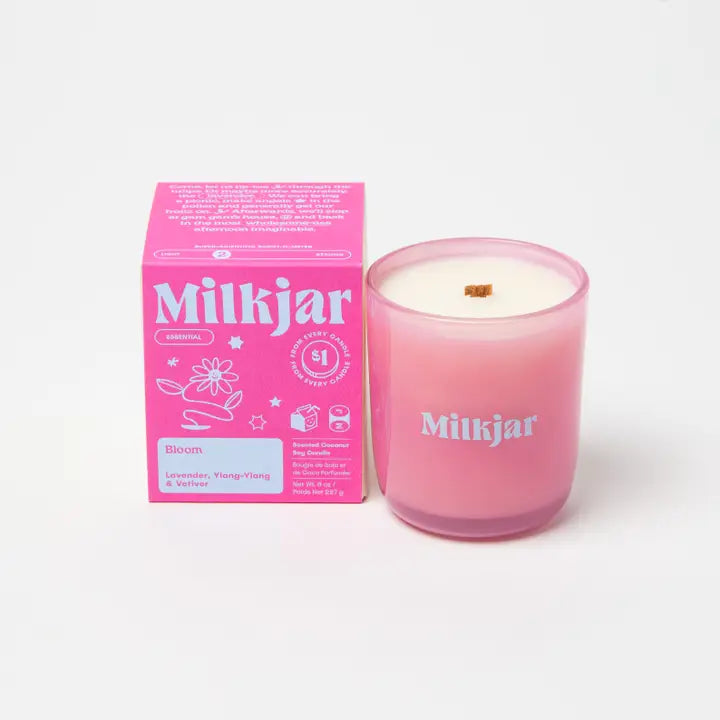 Milk Jar Candle - Bloom