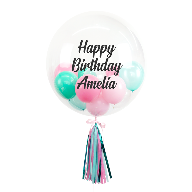 20" or 24" Bespoke Bubble Balloon in Blooming Cactus colour.