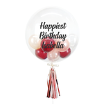 20" or 24" Bespoke Bubble Balloon in Ruby Red colour. 