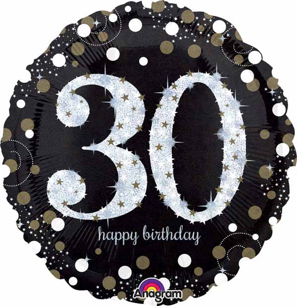 18" Sparkling Bday 30 Holo