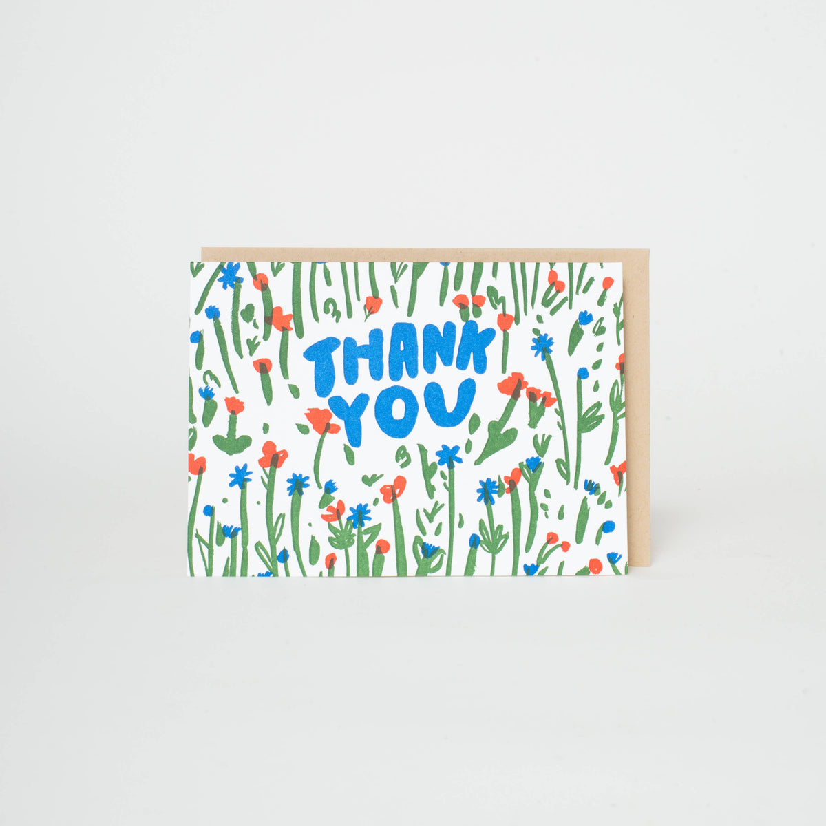 Thank You Meadow Letterpress Greeting Card by Egg Press