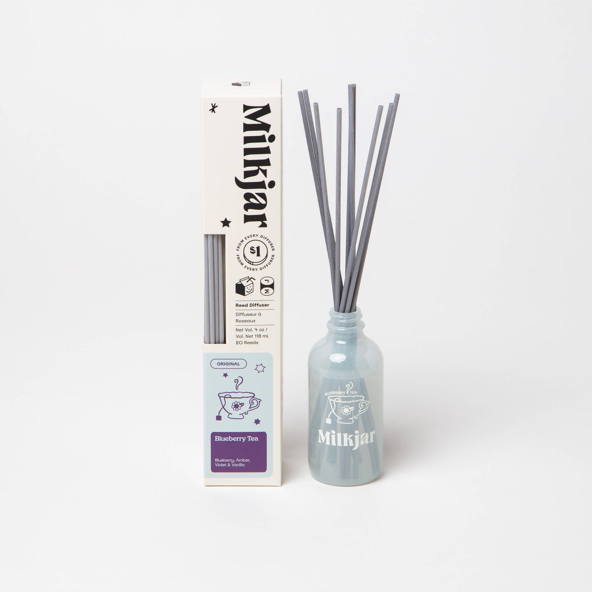 Blueberry Tea - Blueberry, Amber & Vanilla 4oz Reed Diffuser