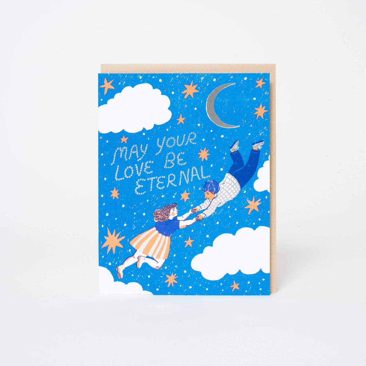 Congrats Eternal Love Letterpress Greeting Card by Phoebe Wahl