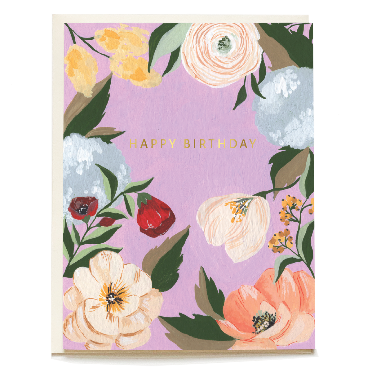 Painted Peony Birthday Card | Lilac Garden