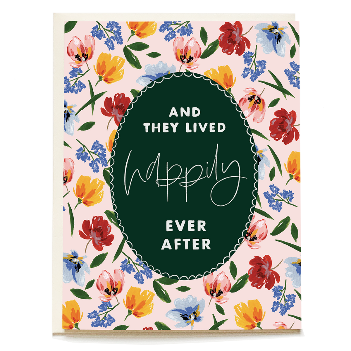 Bold Floral Wedding Card | Storybook Ending