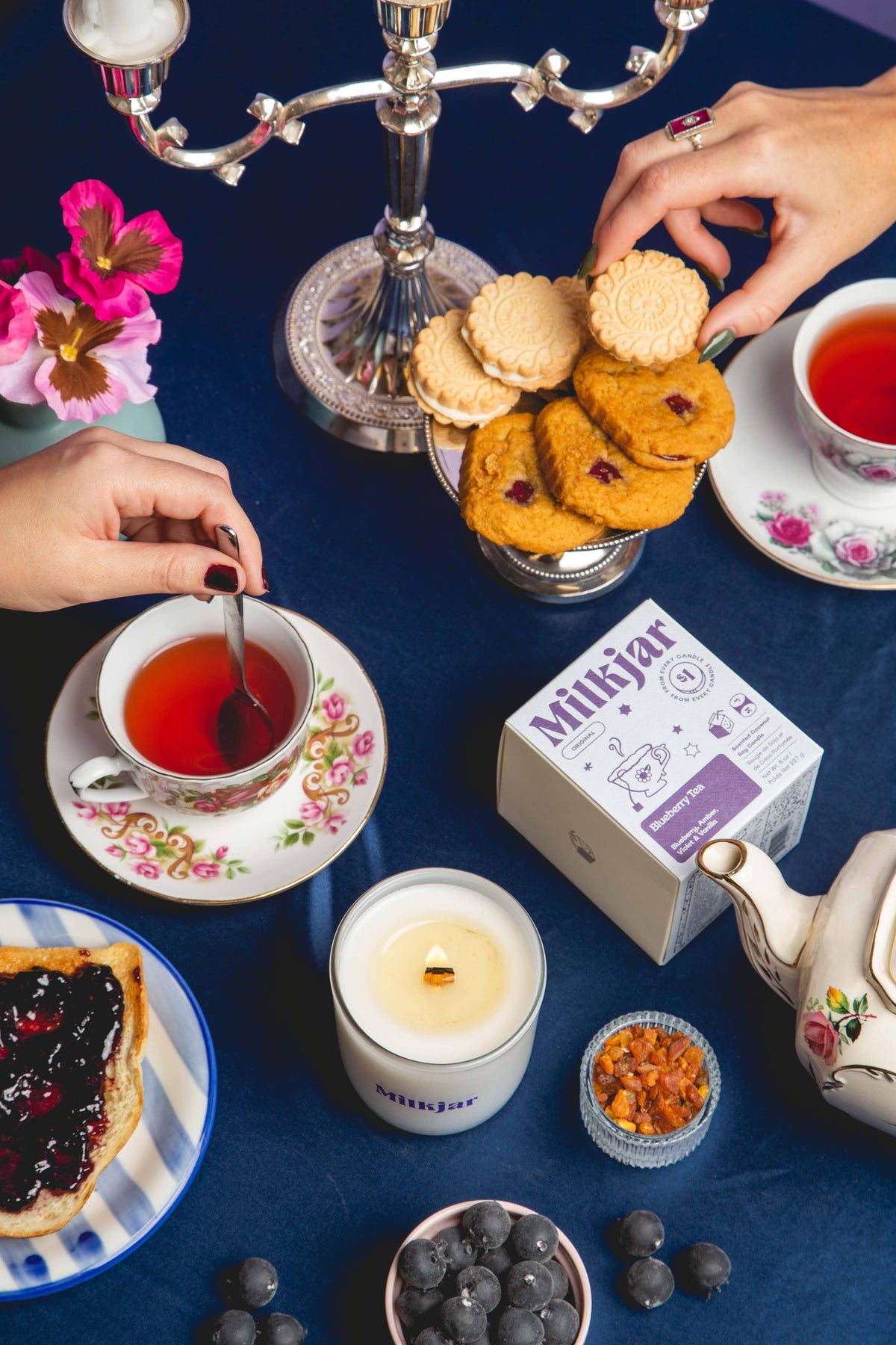 Blueberry Tea - Blueberry, Amber, Vanilla Coconut Soy Candle