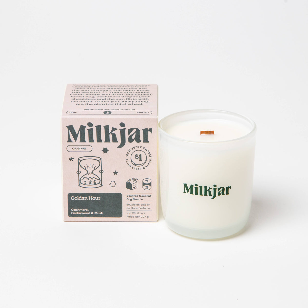 Milk Jar Candle - Golden Hour