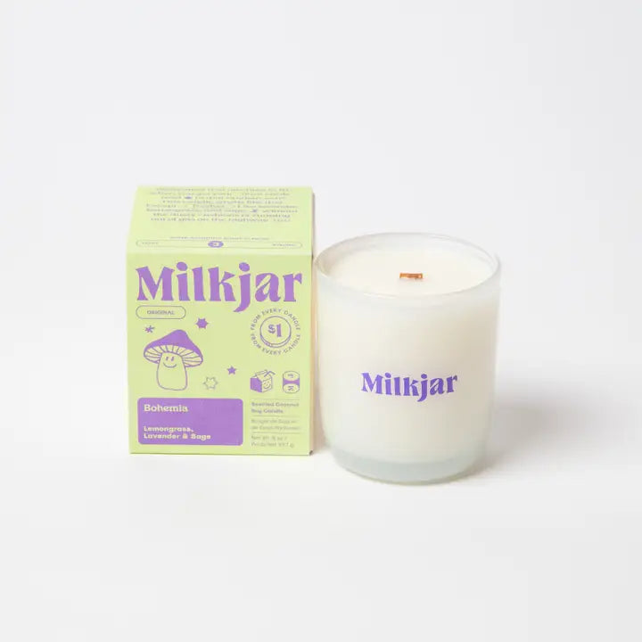 Milk Jar Candle - Bohemia
