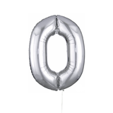 34" Silver Number Balloon