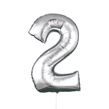 34" Silver Number Balloon