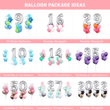 Silver Number Bouquet (6 to 0)