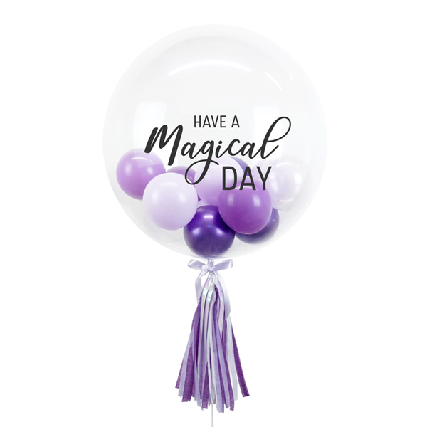 20" or 24" Bespoke Bubble Balloon in Lavender colour. 