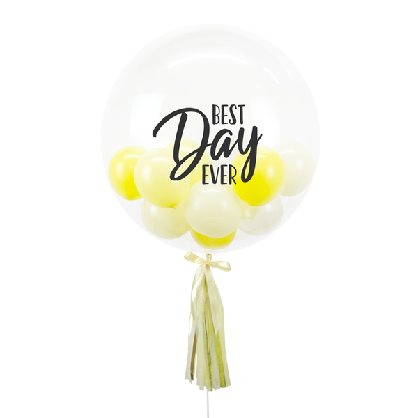 20" or 24" Bespoke Bubble Balloon in Lemonade colour. 