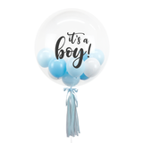 20" or 24" Bespoke Bubble Balloon in Baby Blue colour. 