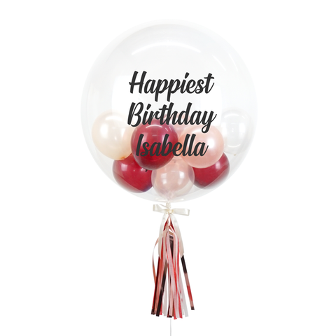 20" or 24" Bespoke Bubble Balloon in Ruby Red colour. 
