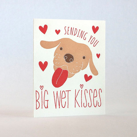 Big Wet Kisses Dog Card
