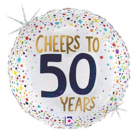 18" CHEERS TO "50" YEARS HOLO