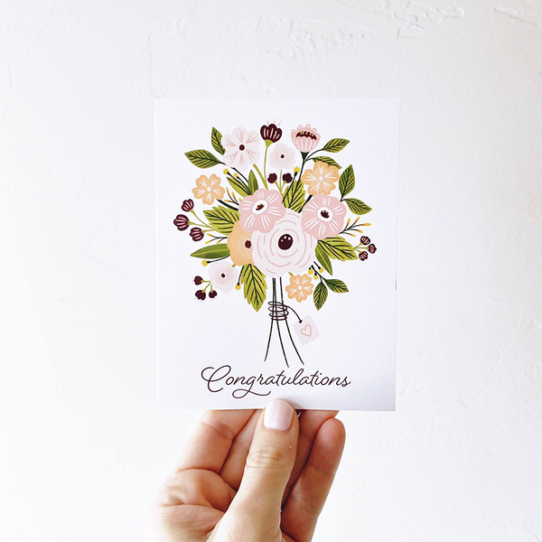 Congrats Floral Bouquet Card