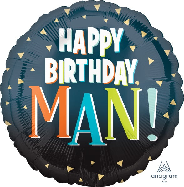 18" HBD MAN LETTERS