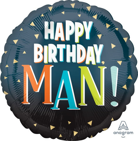 18" HBD MAN LETTERS