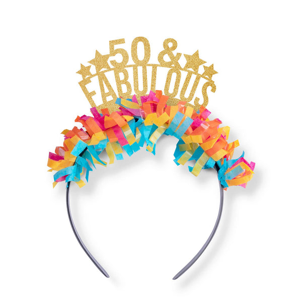 50 & Fabulous Party Headband Crown