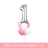 Silver Number Bouquet (1 to 5)