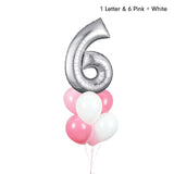 Silver Number Bouquet (6 to 0)
