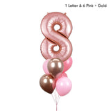 Rose Gold Number Bouquet (6 to 0)
